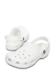 Crocs White Adults Classic Clogs - Image 5 of 7