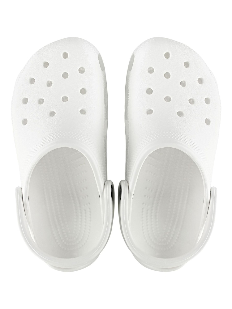 Crocs White Adults Classic Clogs - Image 6 of 7