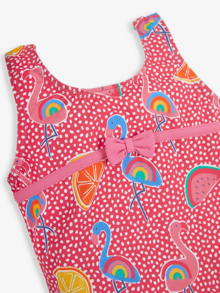 JoJo Maman Bébé Pink Flamingo No Nappy Swimsuit - Image 2 of 3