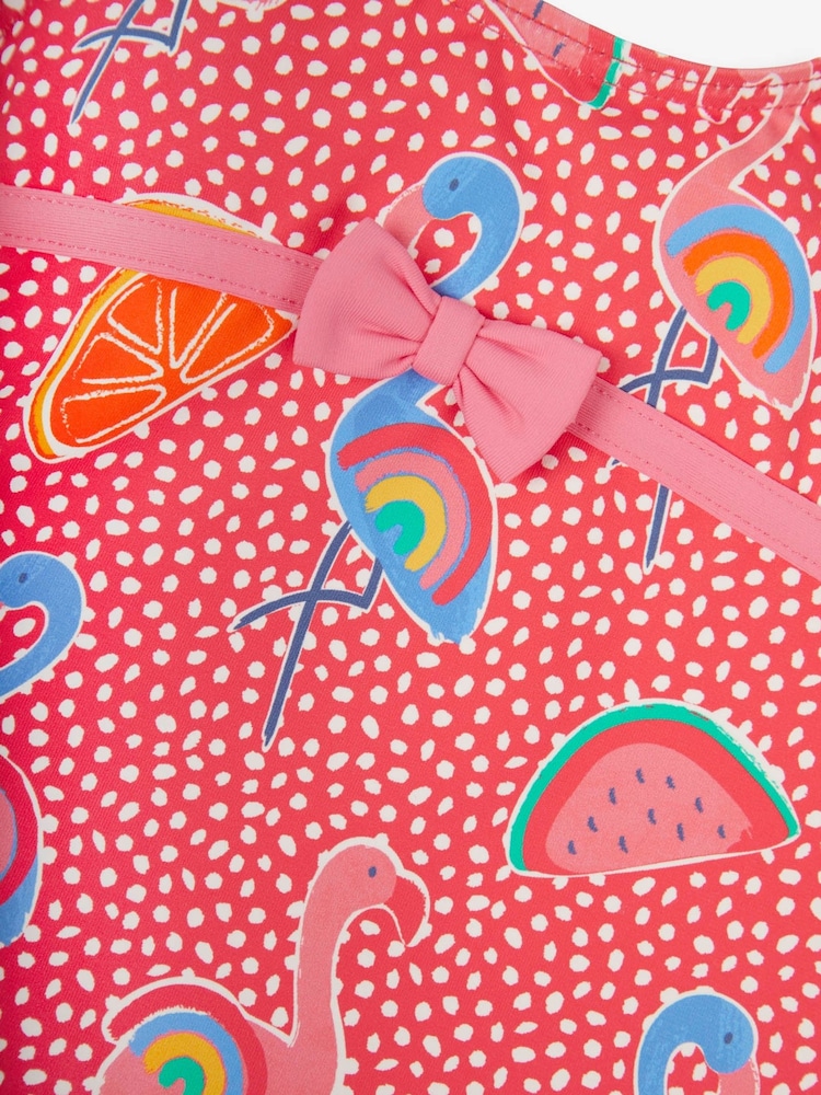 JoJo Maman Bébé Pink Flamingo No Nappy Swimsuit - Image 3 of 3