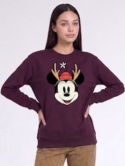 Brands In Red Disney Minnie Mouse Family Christmas Sweatshirt - Image 1 of 4