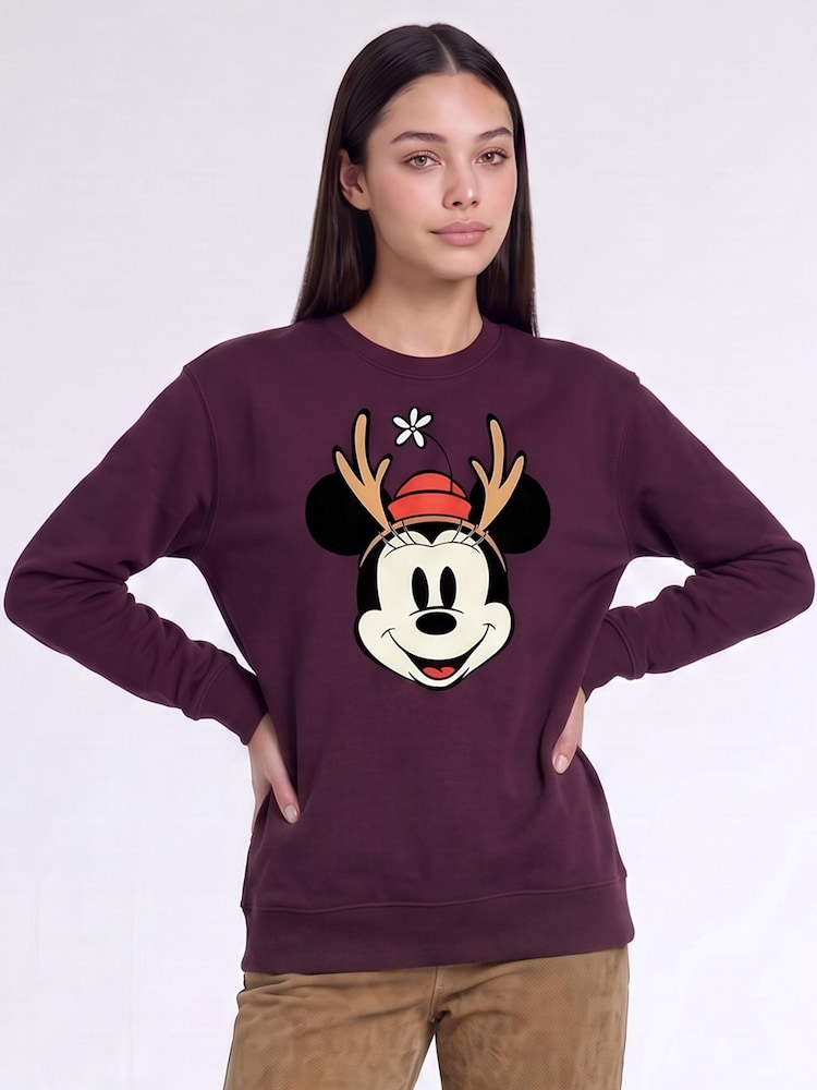 Brands In Red Disney Minnie Mouse Family Christmas Sweatshirt - Image 1 of 4 Brands In Red Disney Minnie Mouse Family Christmas Sweatshirt - Image 1 of 4