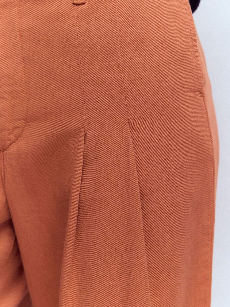 Boden Brown Mayfair Pleat Detail Trousers - Image 2 of 7