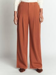 Boden Brown Mayfair Pleat Detail Trousers - Image 4 of 7