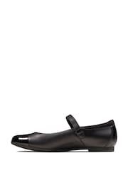 Clarks Black Scala Gem Leather Mary Jane Shoes - Image 3 of 6