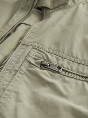 Sage Green Shower Resistant Utility Shacket - Image 11 of 13
