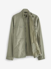 Sage Green Shower Resistant Utility Shacket - Image 8 of 13