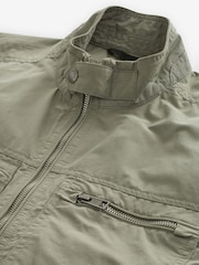 Sage Green Shower Resistant Utility Shacket - Image 9 of 13
