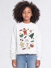 Rags & Rascals White Christmas Icons Sweatshirt - Image 1 of 4