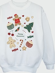 Rags & Rascals White Christmas Icons Sweatshirt - Image 3 of 4