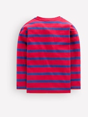Boden Red Long Sleeve Badge T-Shirt - Image 4 of 5