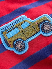 Boden Red Long Sleeve Badge T-Shirt - Image 5 of 5