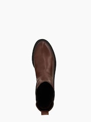 Dune London Brown Picture Cleated Chelsea Boots - Image 5 of 5
