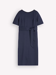 Boden Blue Belted Ponte Midi Dress - Image 6 of 6