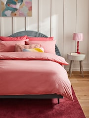 Pink Rose Cotton Rich Duvet Cover and Pillowcase Set - Image 1 of 8