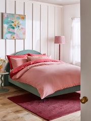 Pink Rose Cotton Rich Duvet Cover and Pillowcase Set - Image 3 of 8
