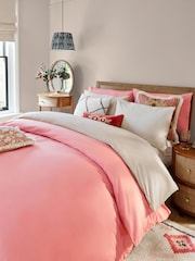 Pink Rose Cotton Rich Duvet Cover and Pillowcase Set - Image 6 of 8