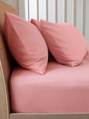 Pink Rose Cotton Rich Duvet Cover and Pillowcase Set - Image 7 of 8