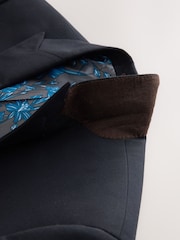 Navy Blue Slim Fit Two Button Suit Jacket - Image 11 of 12