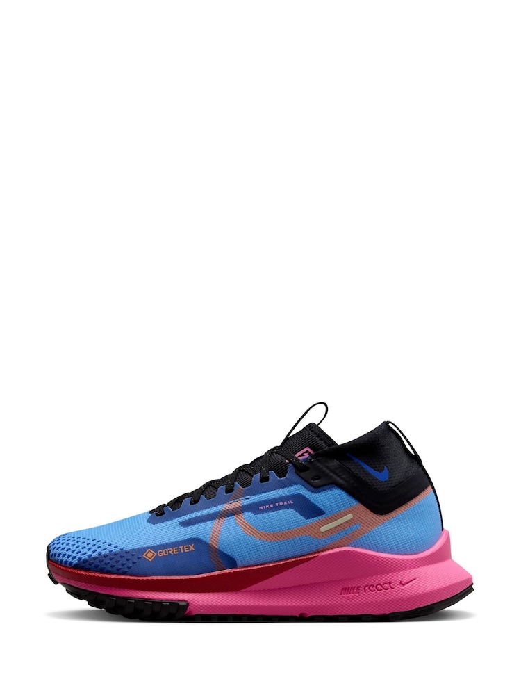Nike Blue React Pegasus Trail 4 Goretex Waterproof Trail Running Trainers - Image 2 of 12