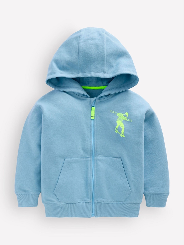 Boden Blue Front & Back Zip-Up Hoodie - Image 1 of 3