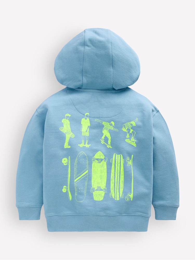 Boden Blue Front & Back Zip-Up Hoodie - Image 2 of 3