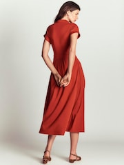 Boden Brown Fae Jersey Shirt Dress - Image 3 of 6