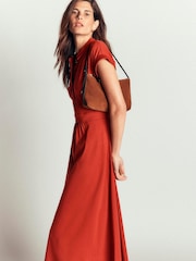 Boden Brown Fae Jersey Shirt Dress - Image 5 of 6
