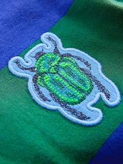 Boden Blue Long Sleeve Badge T-Shirt - Image 4 of 4