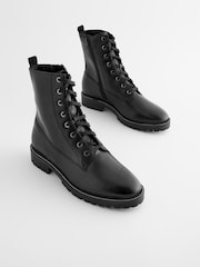 Black Regular/Wide Fit Forever Comfort® Leather Lace-Up Boots - Image 4 of 7