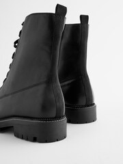 Black Regular/Wide Fit Forever Comfort® Leather Lace-Up Boots - Image 7 of 7