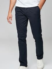 Navy Blue Slim Fit Stretch Chinos Trousers - Image 1 of 5