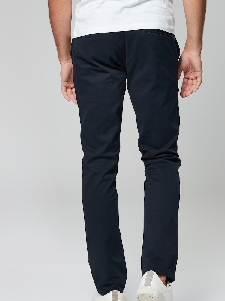 Bleu marine - Slim Fit (Slim Fit) - Pantalon chino stretch - Image 3 of 5