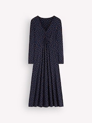 Boden Blue Jasmine Ruched Jersey Dress - Image 6 of 6