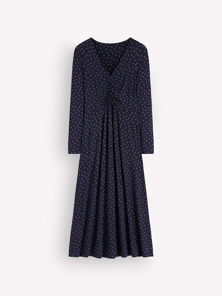 Boden Blue Jasmine Ruched Jersey Dress - Image 6 of 6 Boden Blue Jasmine Ruched Jersey Dress - Image 6 of 6
