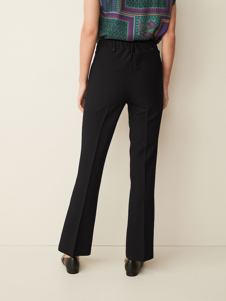 Black Tailored Elasticated Back Boot Cut Trousers - Image 2 of 5
