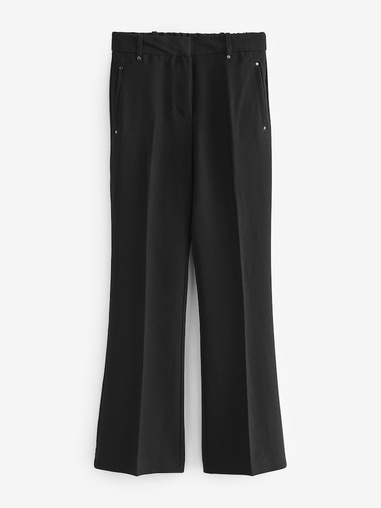 Black Tailored Elasticated Back Boot Cut Trousers - Image 5 of 5
