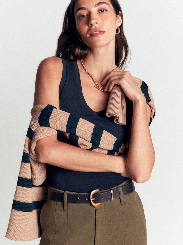 Boden Blue Annie Essential V-Neck Vest - Image 2 of 5 Boden Blue Annie Essential V-Neck Vest - Image 2 of 5