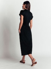 Boden Black Fae Jersey Shirt Dress - Image 3 of 5