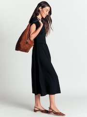 Boden Black Fae Jersey Shirt Dress - Image 4 of 5