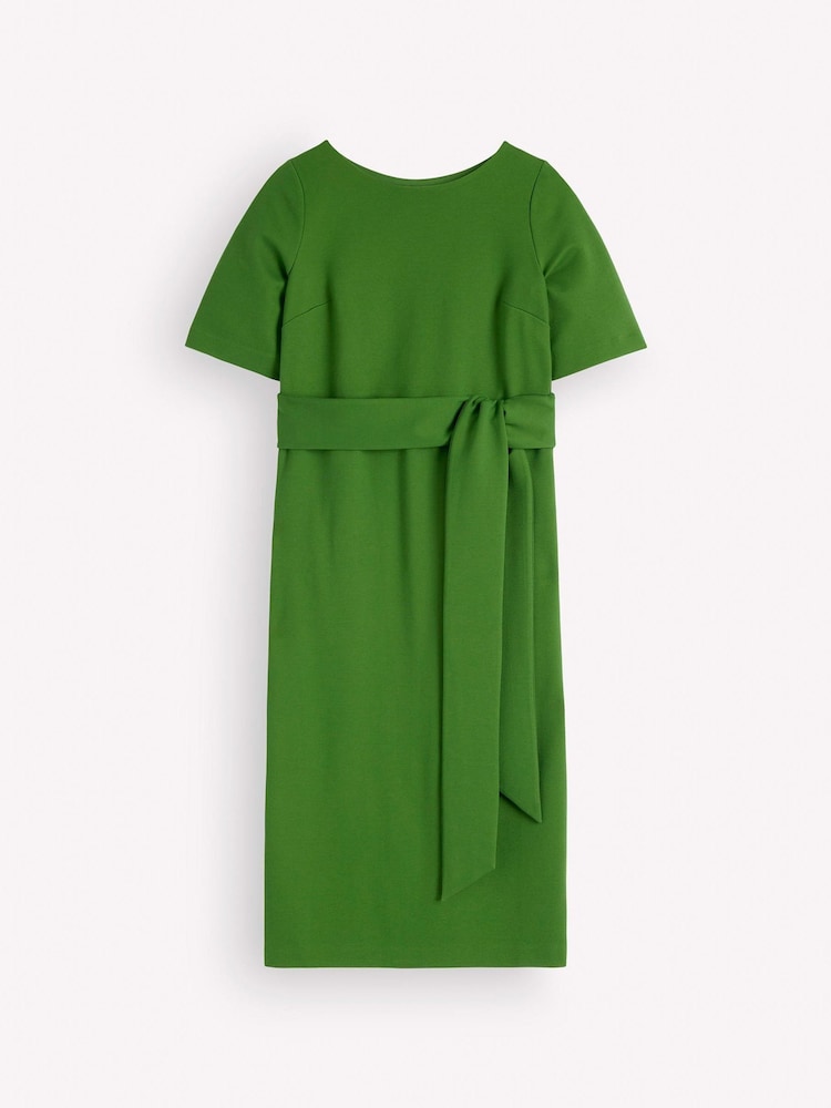 Boden Green Belted Ponte Midi Dress - Image 5 of 5 Boden Green Belted Ponte Midi Dress - Image 5 of 5