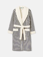 Joules Matilda Navy & White Fleece Lined Dressing Gown - Image 7 of 7