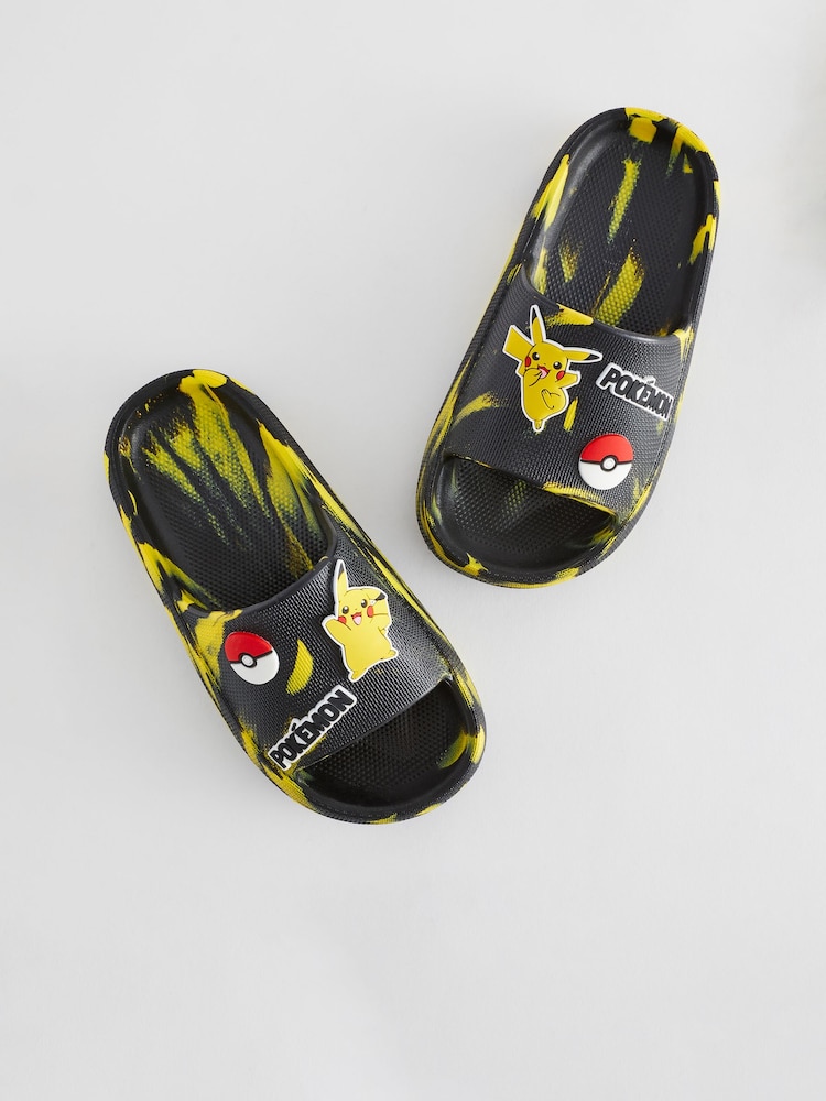 Żółty/czarny - Klapki Pokémon na grubej podeszwie - Image 4 of 5