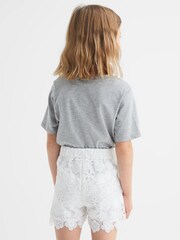 Reiss Grey Marl Bobbi 4-9 yrs Motif Crew Neck T-Shirt - Image 5 of 6