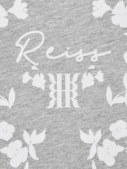 Reiss Grey Marl Bobbi 4-9 yrs Motif Crew Neck T-Shirt - Image 6 of 6