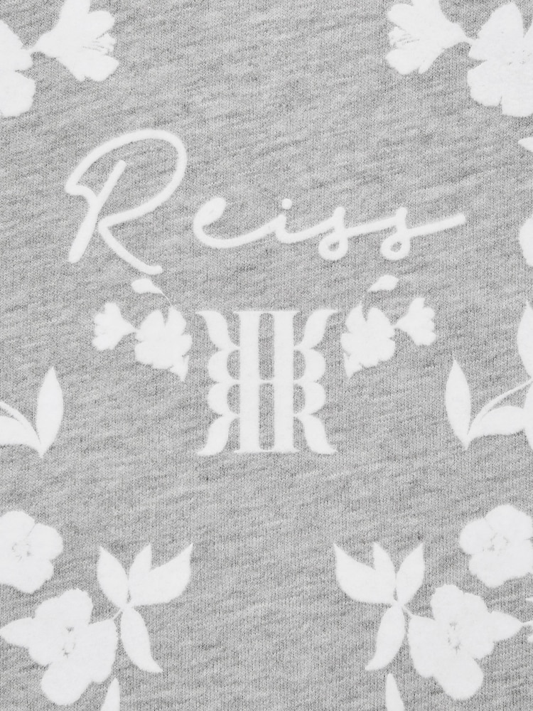 Reiss Grey Marl Bobbi 4-9 yrs Motif Crew Neck T-Shirt - Image 6 of 6
