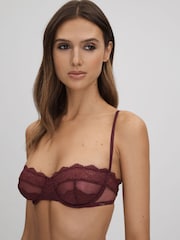 Puerto color leopardo - Calvin Klein Underwear Mesh Lace Balconette Bra - Imagen 1 de 5