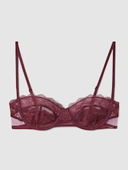 Puerto color leopardo - Calvin Klein Underwear Mesh Lace Balconette Bra - Imagen 2 de 5