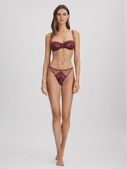 Puerto color leopardo - Calvin Klein Underwear Mesh Lace Balconette Bra - Imagen 3 de 5