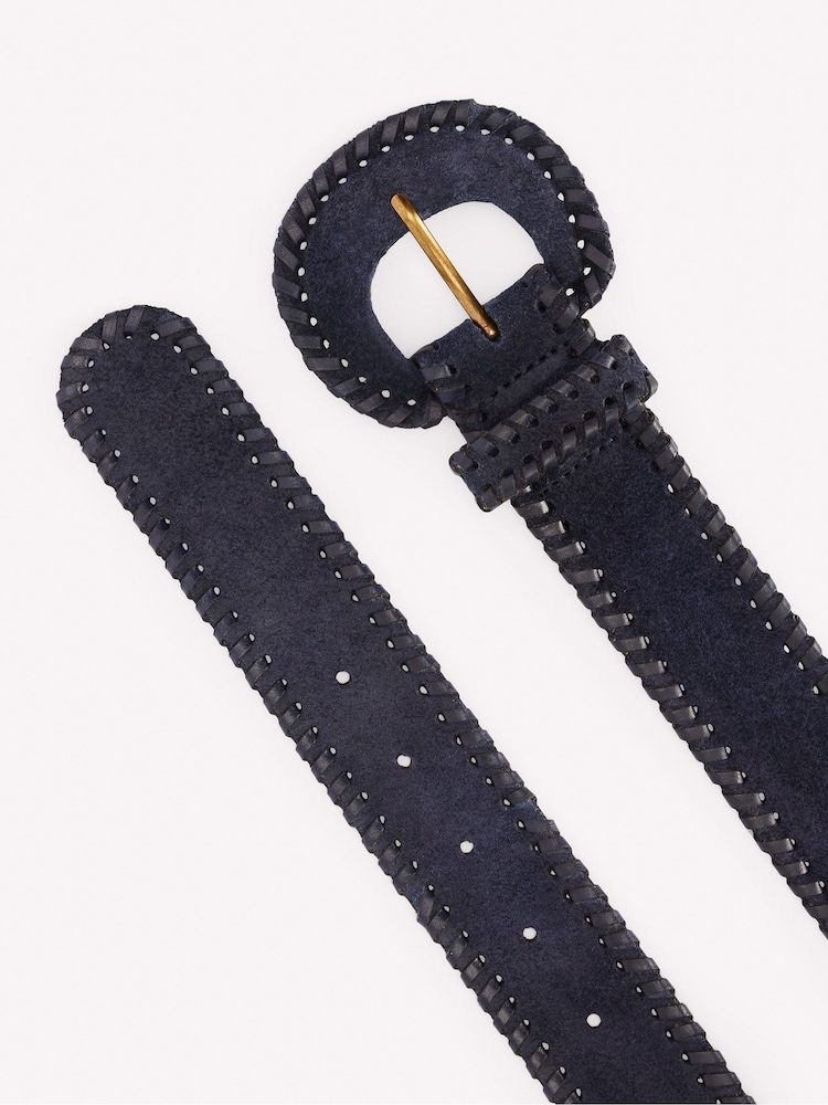 Boden Blue Covered Whipstitch Belt - Image 3 of 3